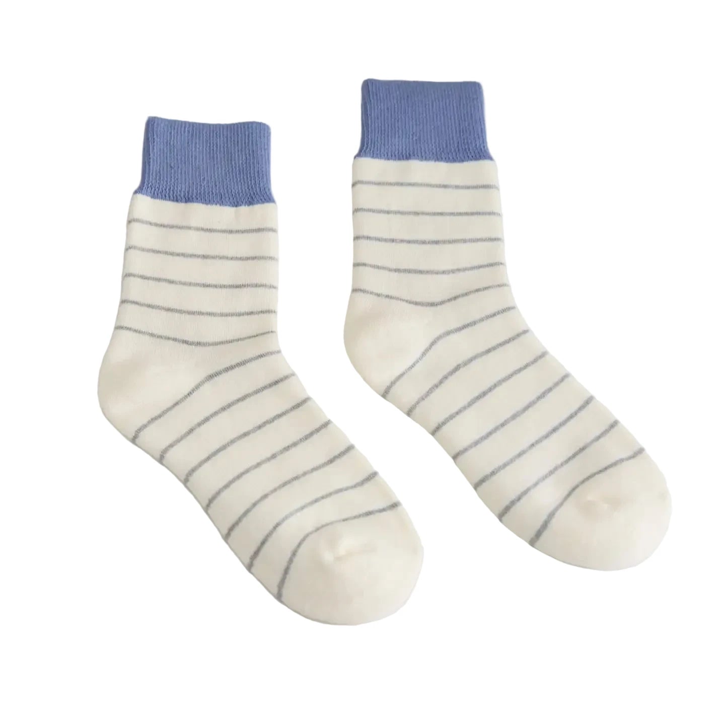 Men's Thick Cotton Socks | Blue + White