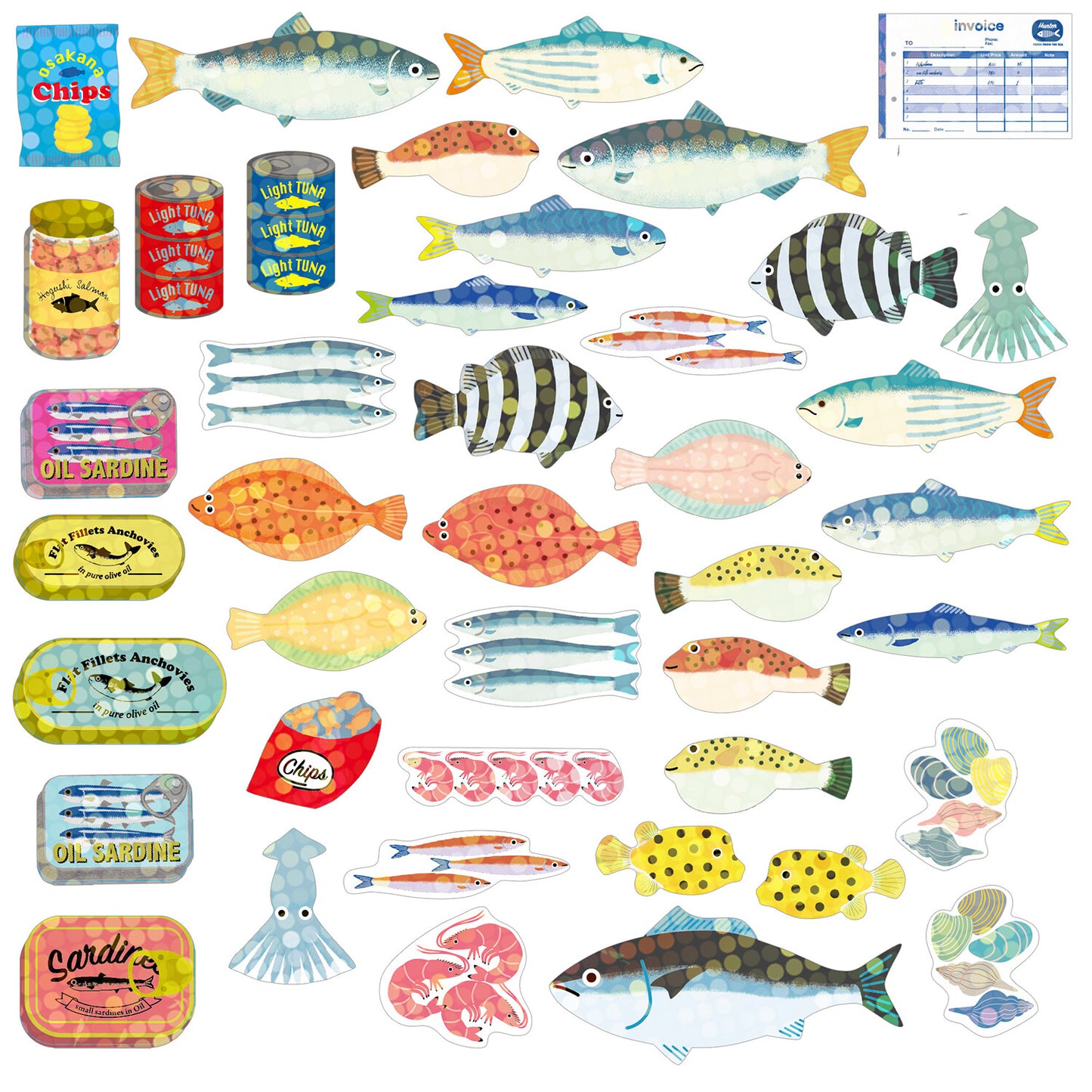 Box of Stickers | Seafood