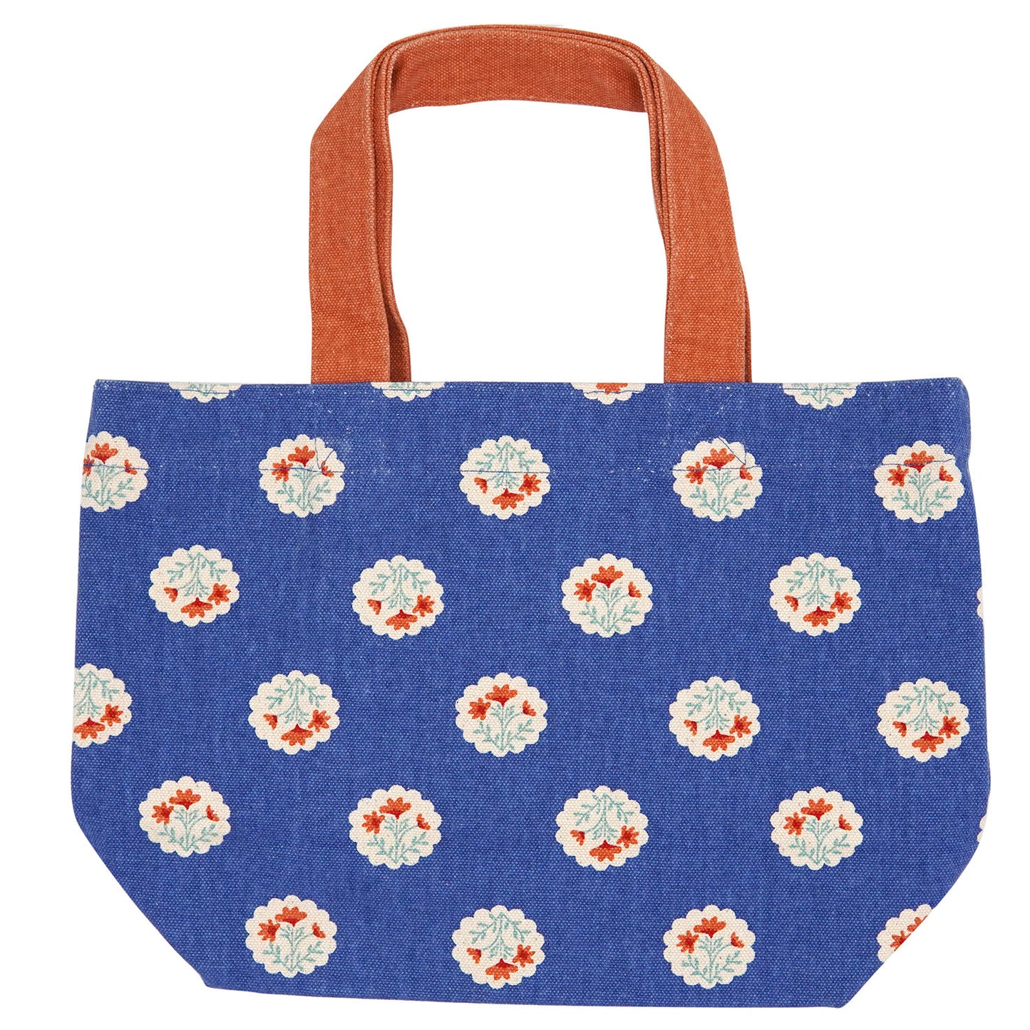 Mini Tote Bag | Retro Blue Floral