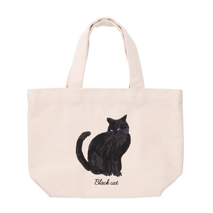 Mini Tote Bag | Black Cat