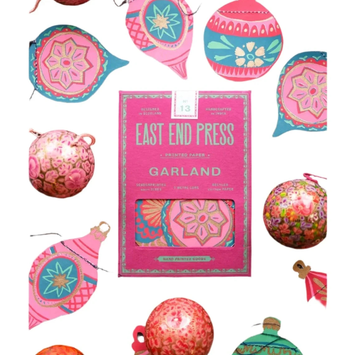 Sewn Garland | Pink Baubles