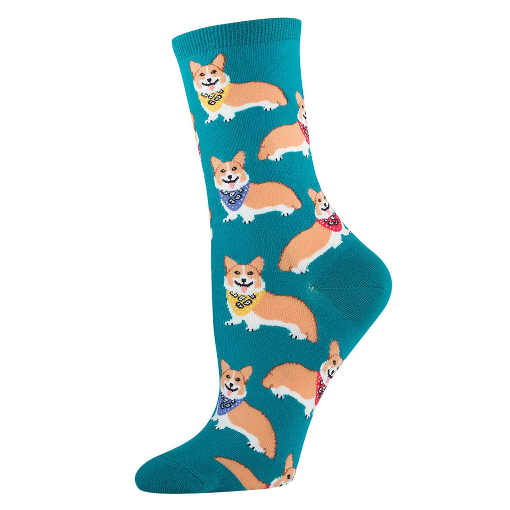 Ladies Socks | Corgi in Bandanas