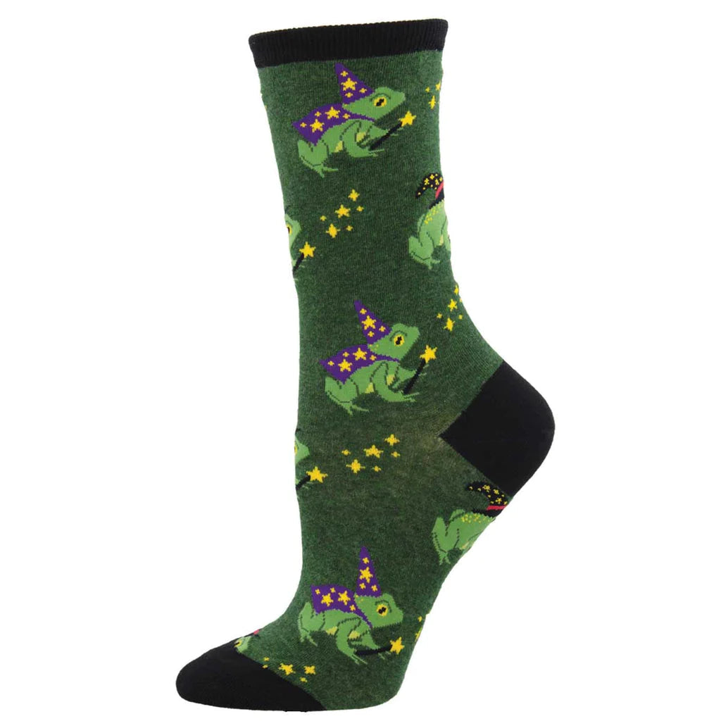Ladies Socks | Freaky Frogs Green