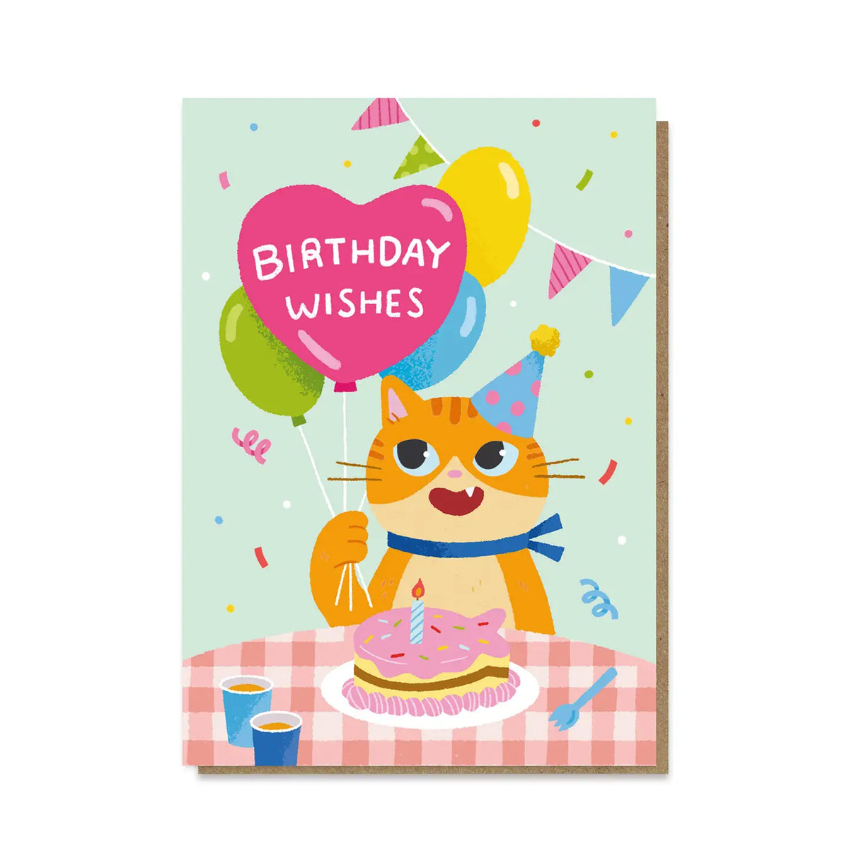 Cat with Balloon | Birthday Card