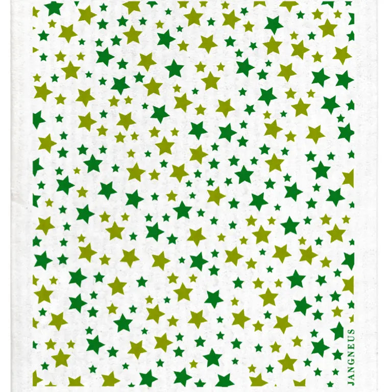 Swedish Dishcloth | Green Stars