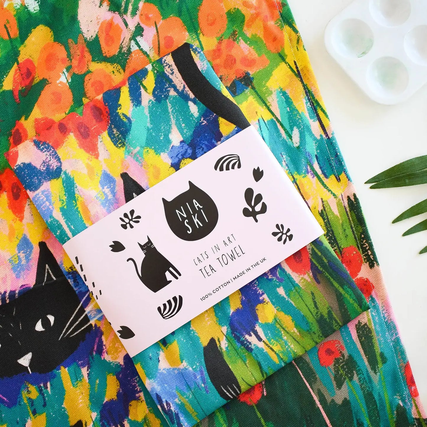 Cat Garden in Arles Tea Towel