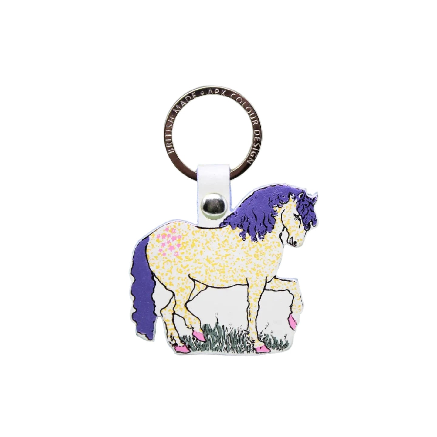 Horse Leather Keychain | Cream