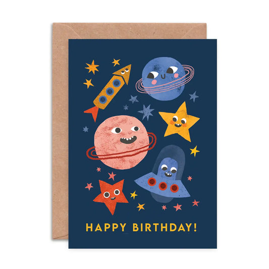 Space Faces | Birthday Card