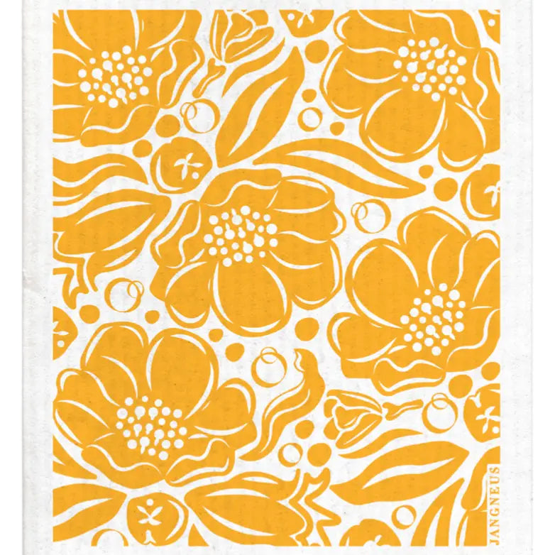 Swedish Dishcloth | Ochre Floral