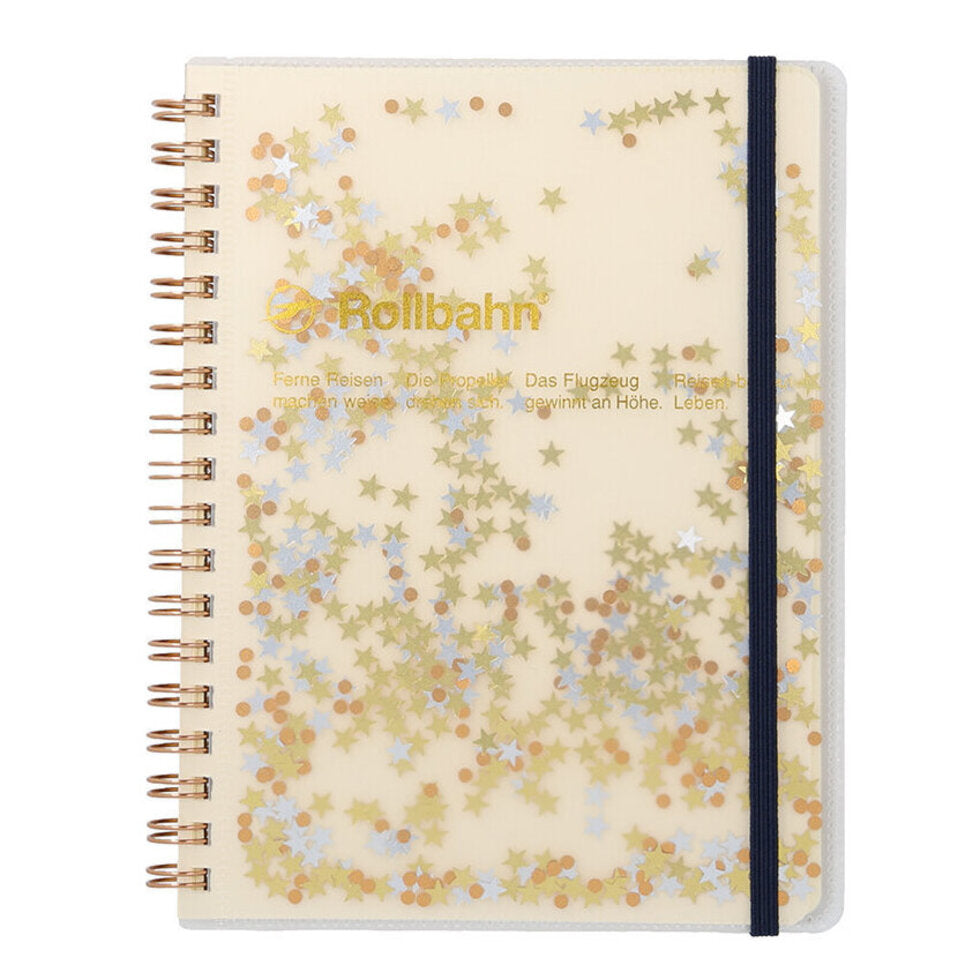 Rollbahn Notebook | Large Glitter Cream
