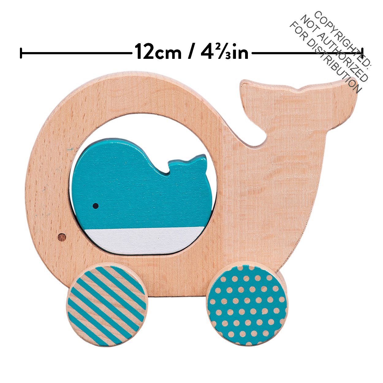 Wooden Push Along | Whale + Baby