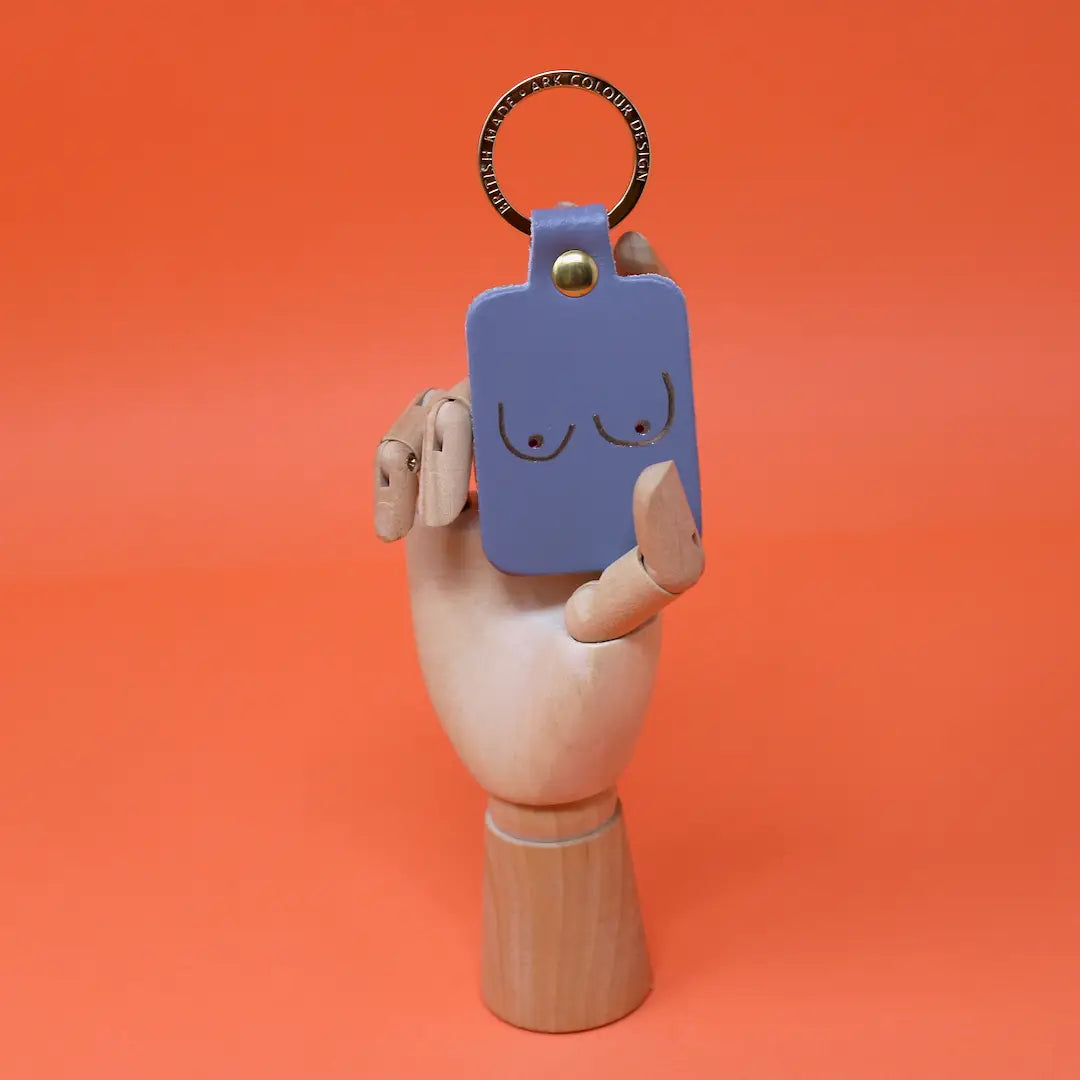 Boob Leather Keychain