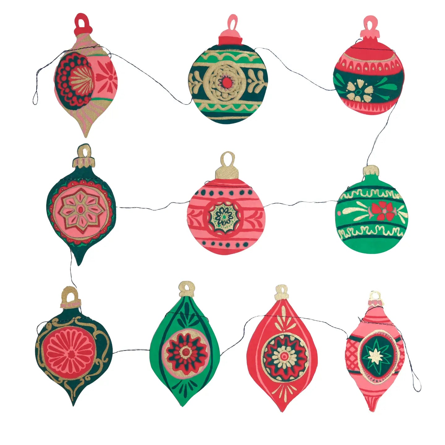 Sewn Garland | Pink Baubles