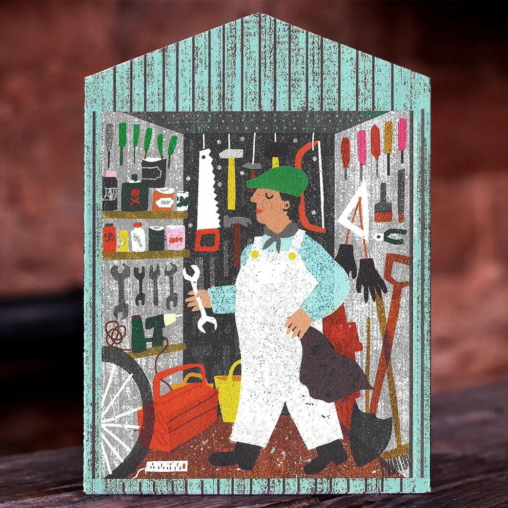 Man in Shed | Blank Card
