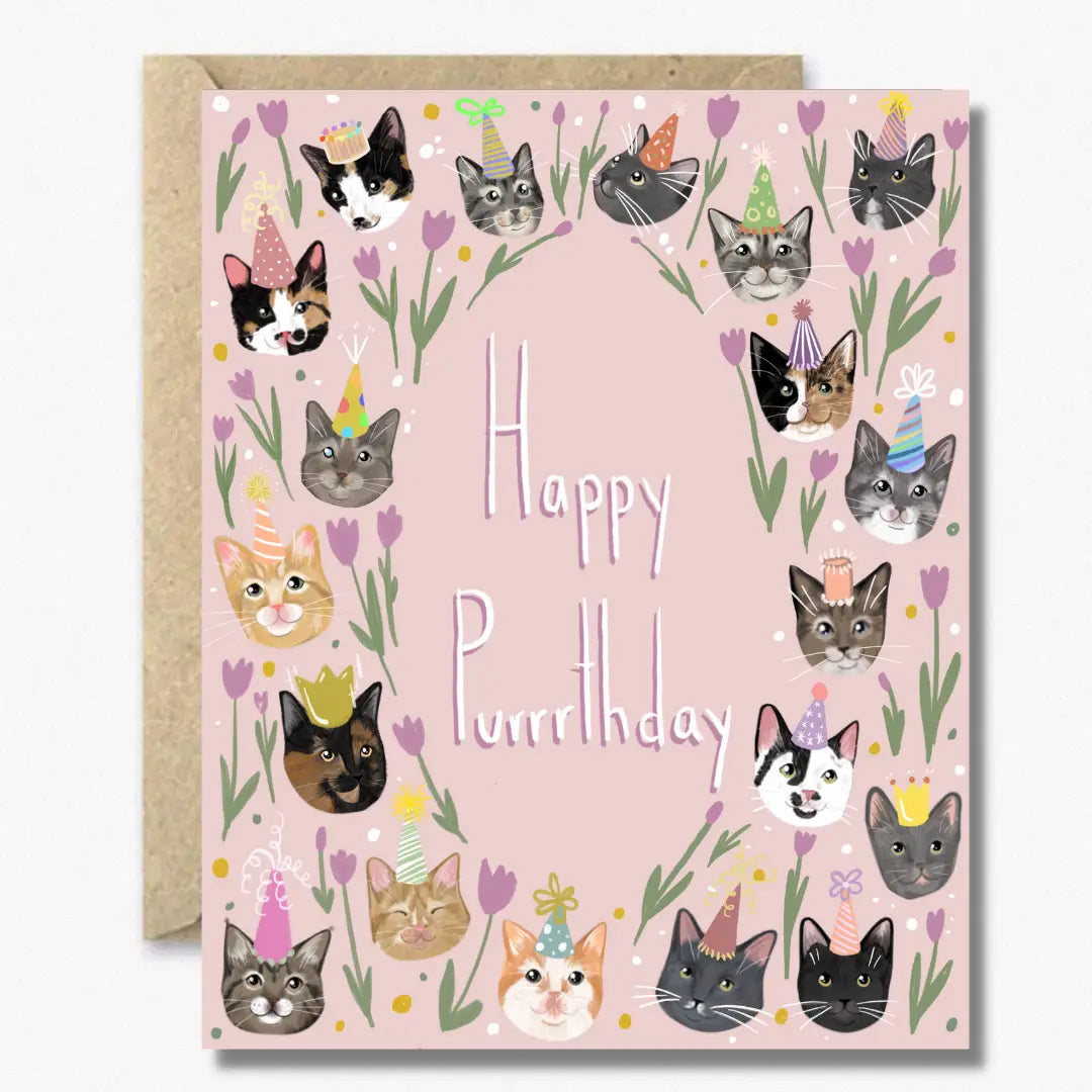 Happy Purrrrthiday | Birthday Card