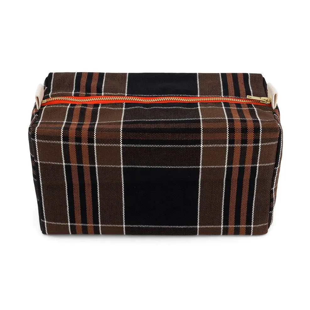 Toiletry Bag | Black Tartan