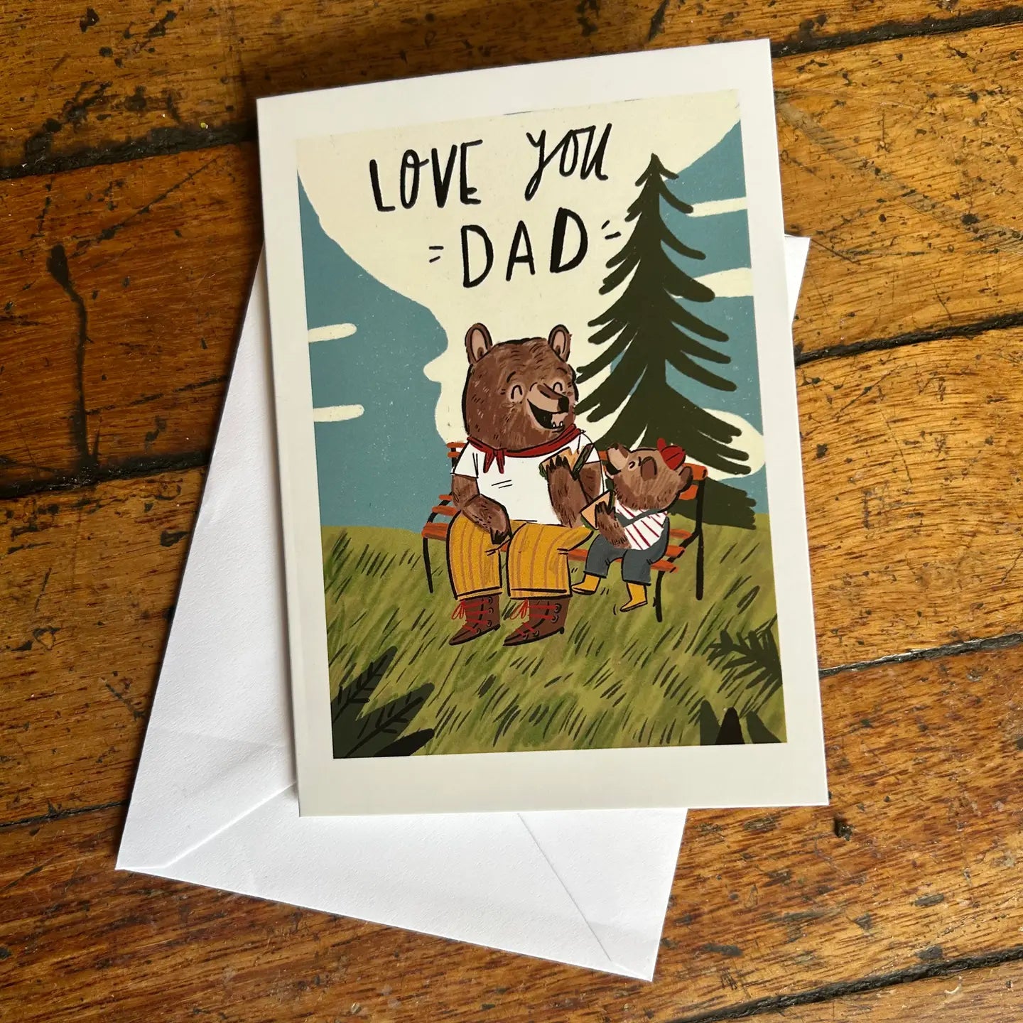 Bears on Bench | Father's Day Card