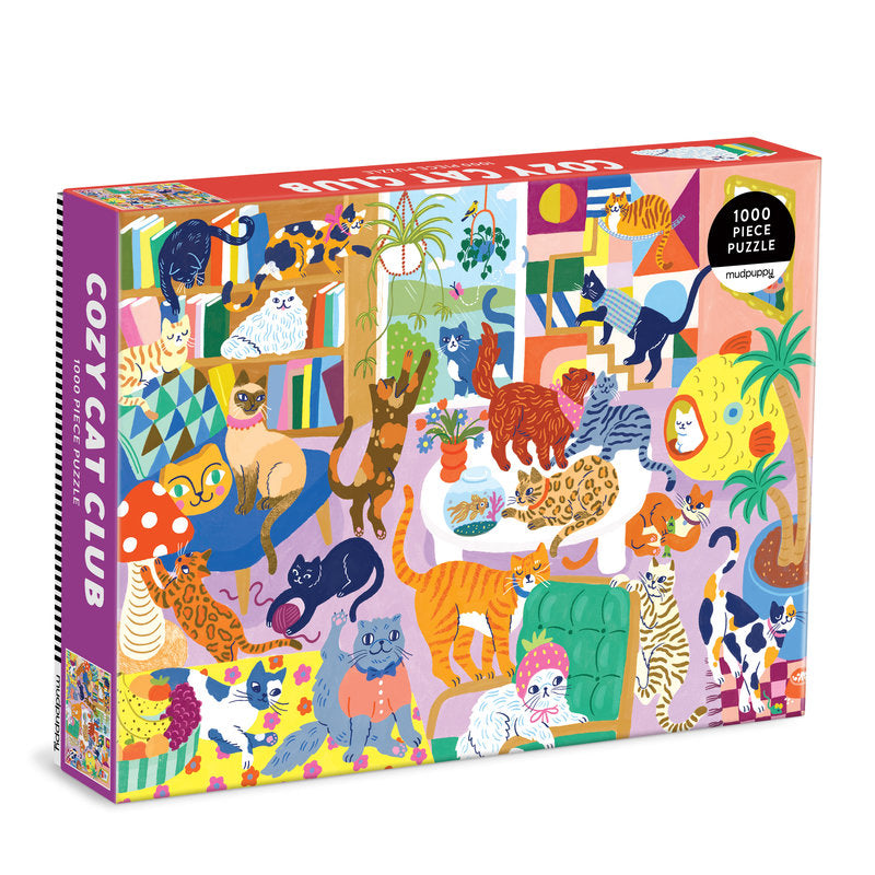 Cozy Cat Club 1000 piece Puzzle - Warm Gift Shop