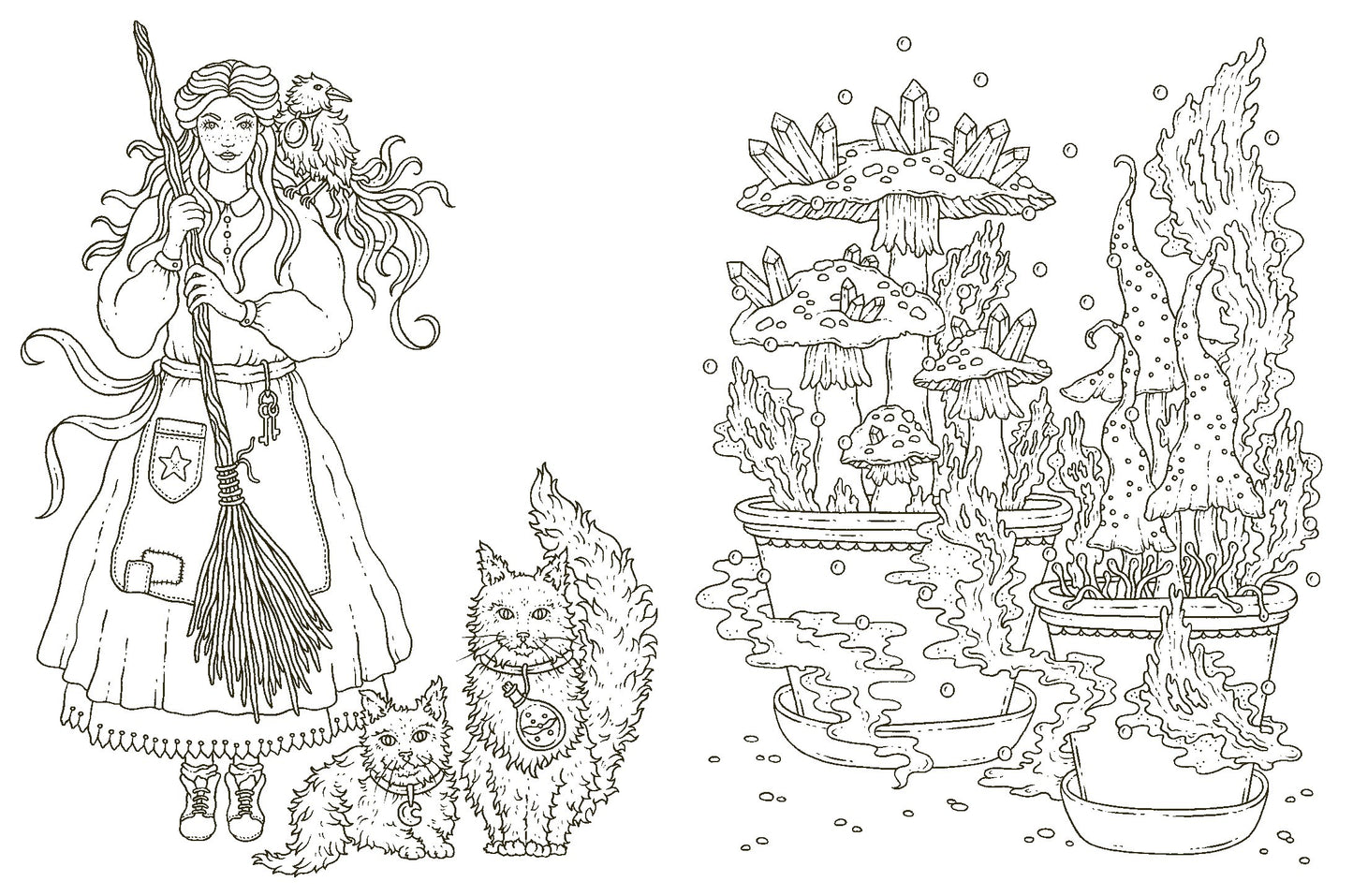 Tales from the Witch's Cottage Colouring Book