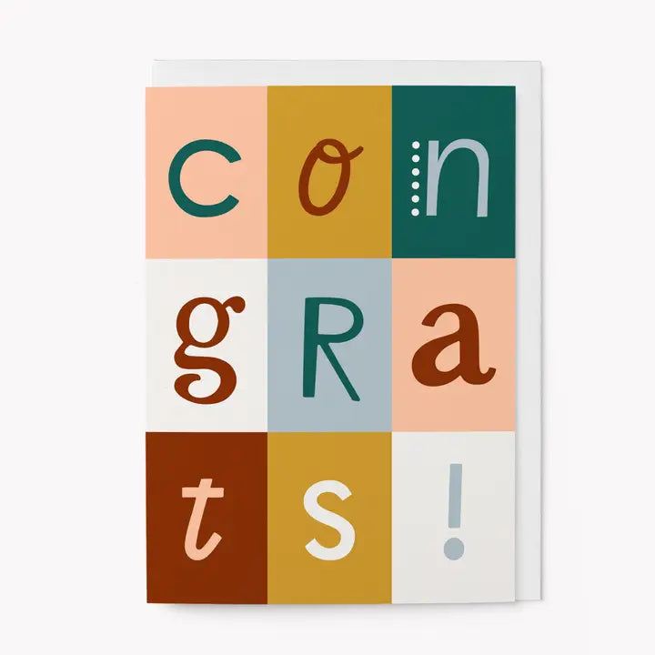 Block Letters | Congrats Card
