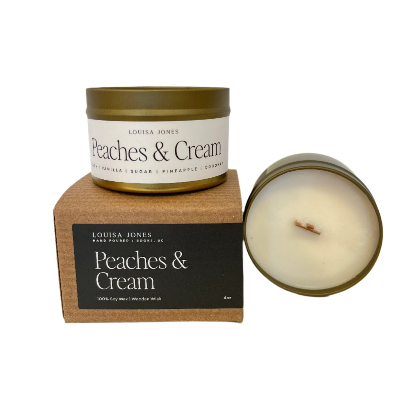 Peaches & Cream 4oz Candle