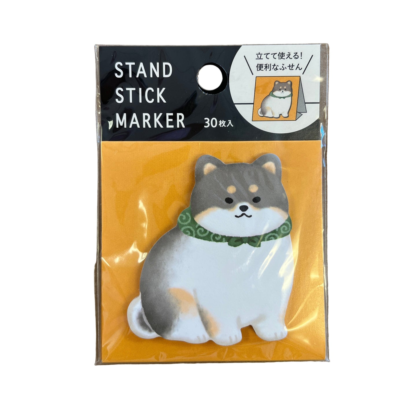 Stand stick marker with a cute animal design on a brown background