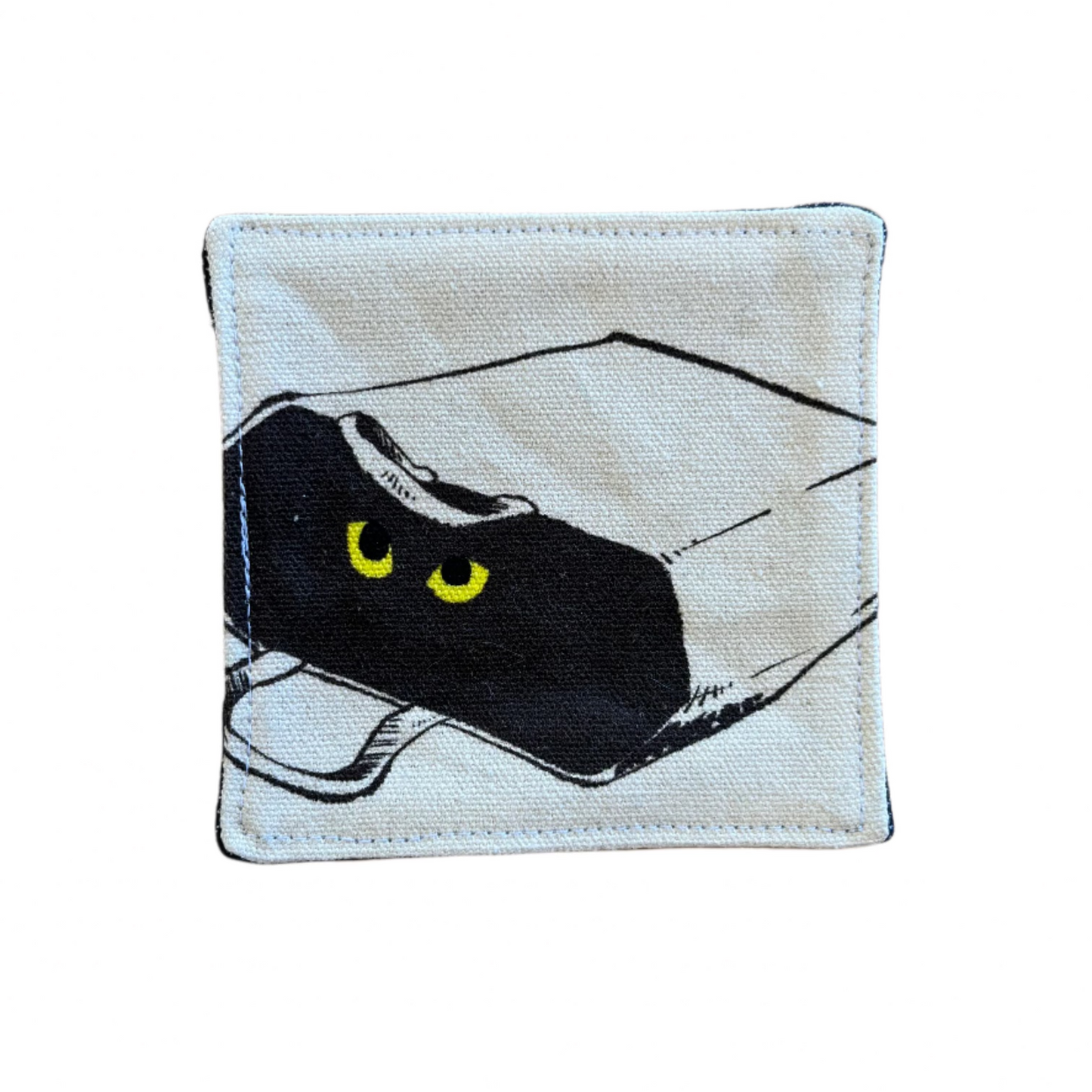 Black Fluffy Cat Coaster