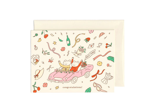 Just Married Frogs | Wedding Card