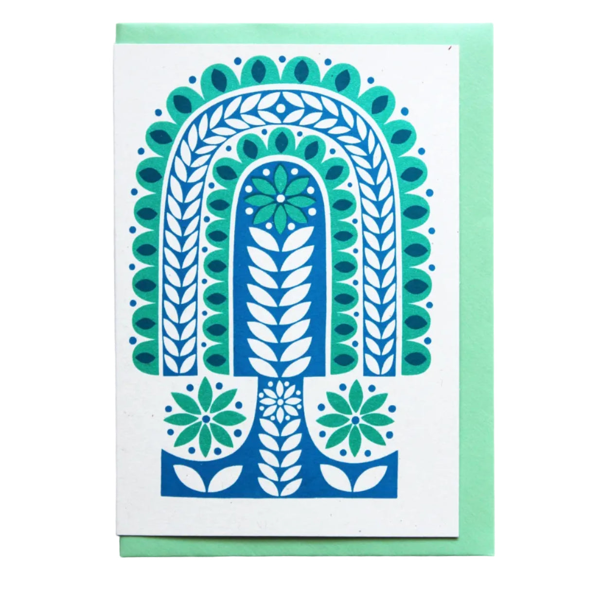 Blue Flower Tree | Blank Card