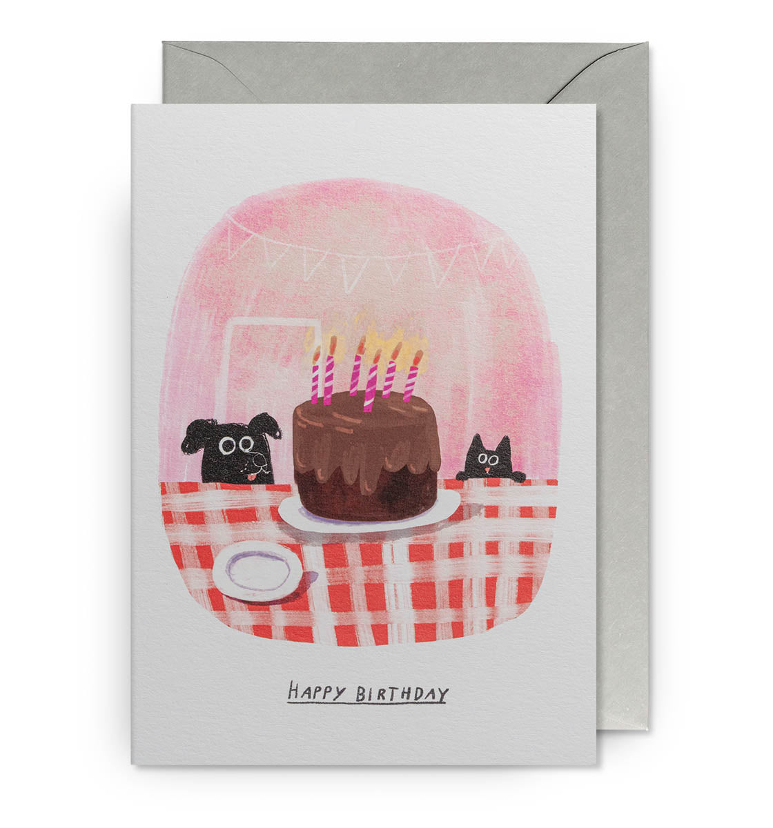 Cat + Dog with Cake | Birthday Card