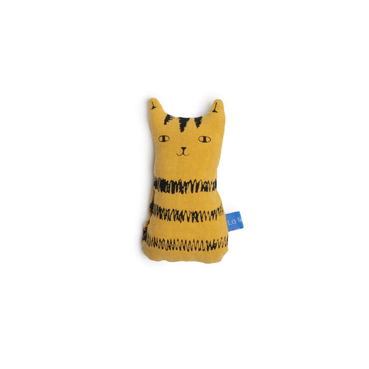 Leon the Cat Rattle | Yellow Linen