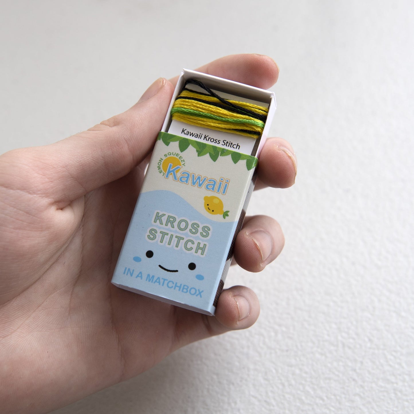 In A Matchbox | Kawaii Mini Cross Stitch Kit Lemon - Warm Gift Shop