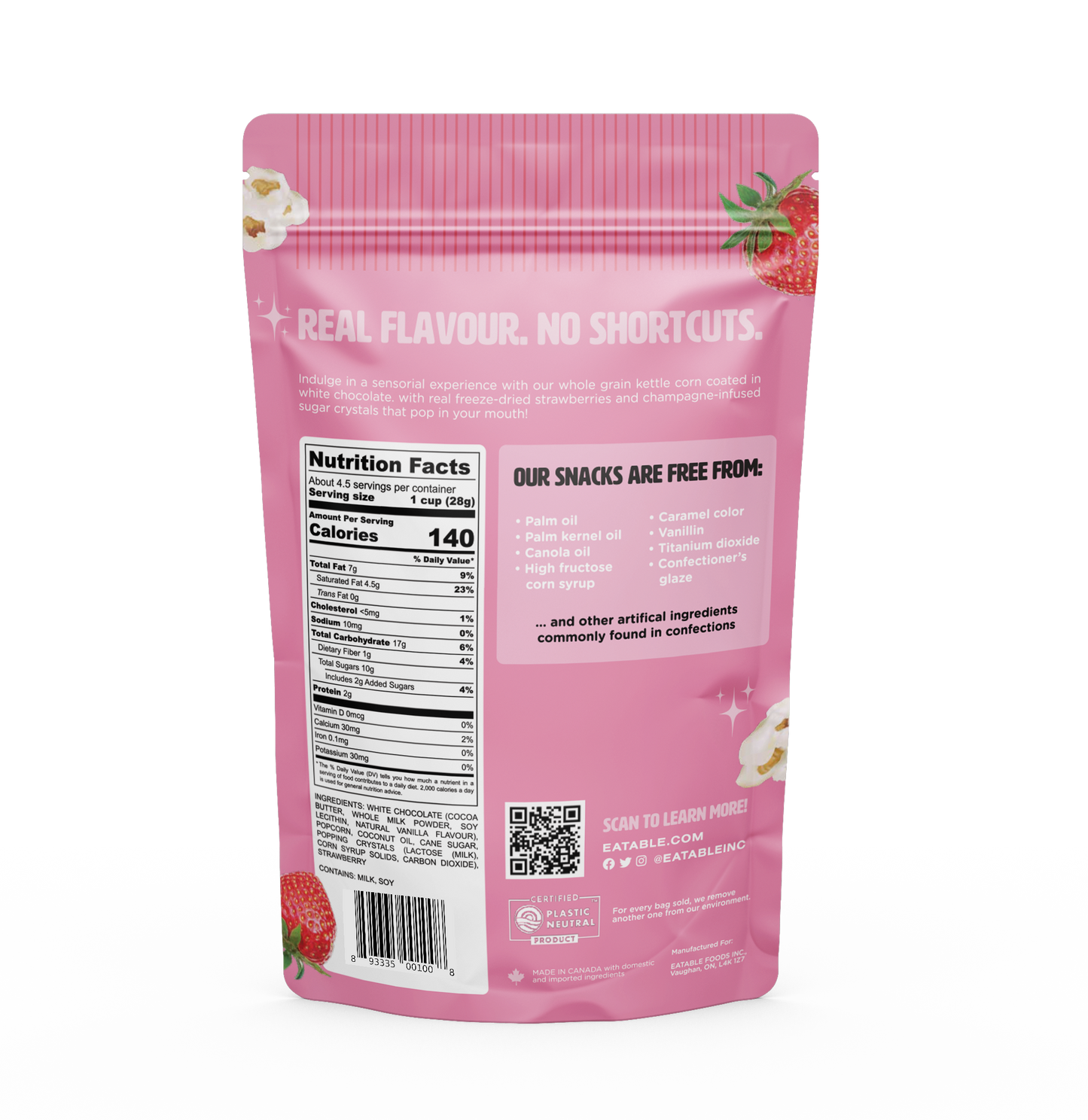 Strawberries + Cream Popcorn - Warm Gift Shop