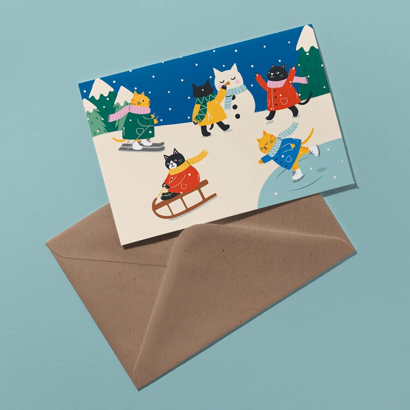 Snow Day Cats | Christmas Card