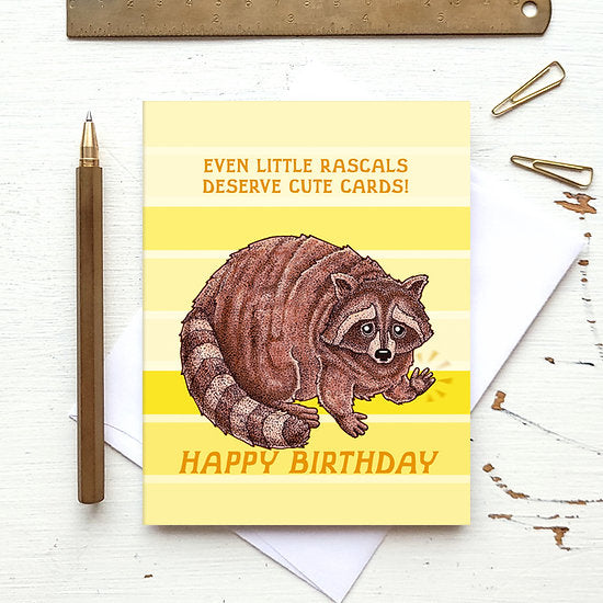 Rascally Raccoon | Birthday Card