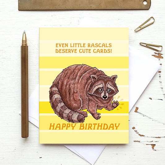 Rascally Raccoon | Birthday Card
