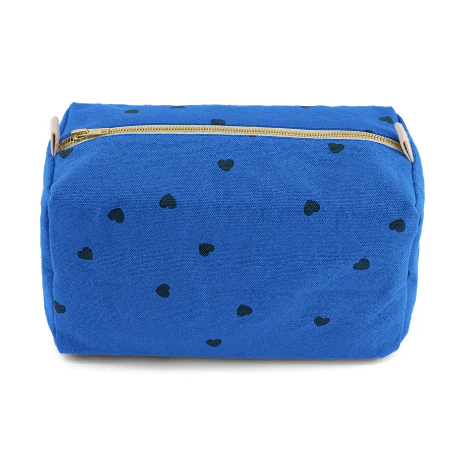Toiletry Bag | Greek Blue Hearts