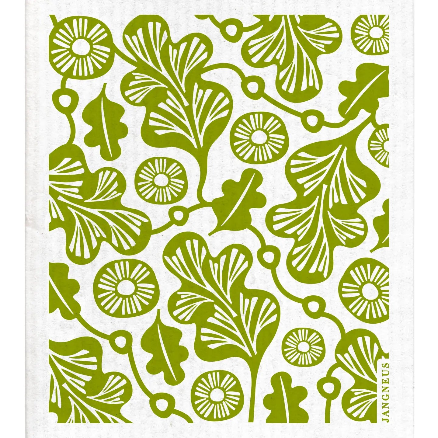 Swedish Dishcloth | Green Oak Leaf