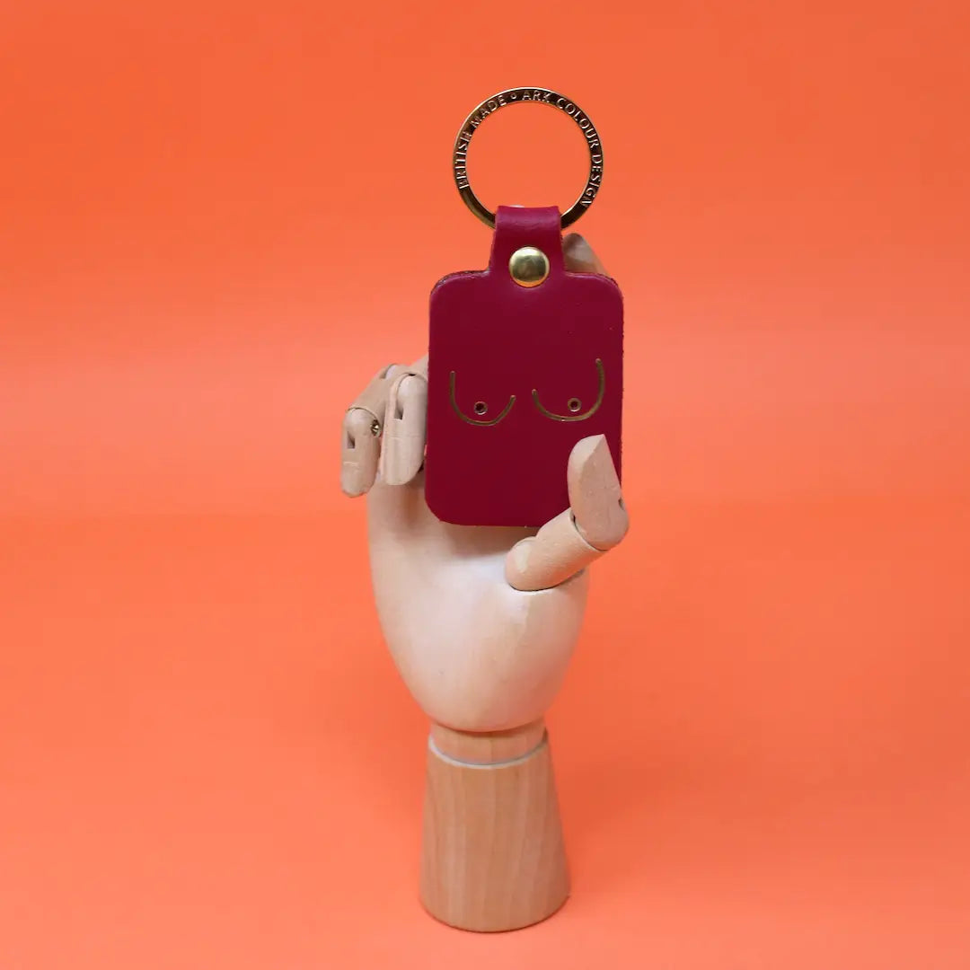 Boob Leather Keychain