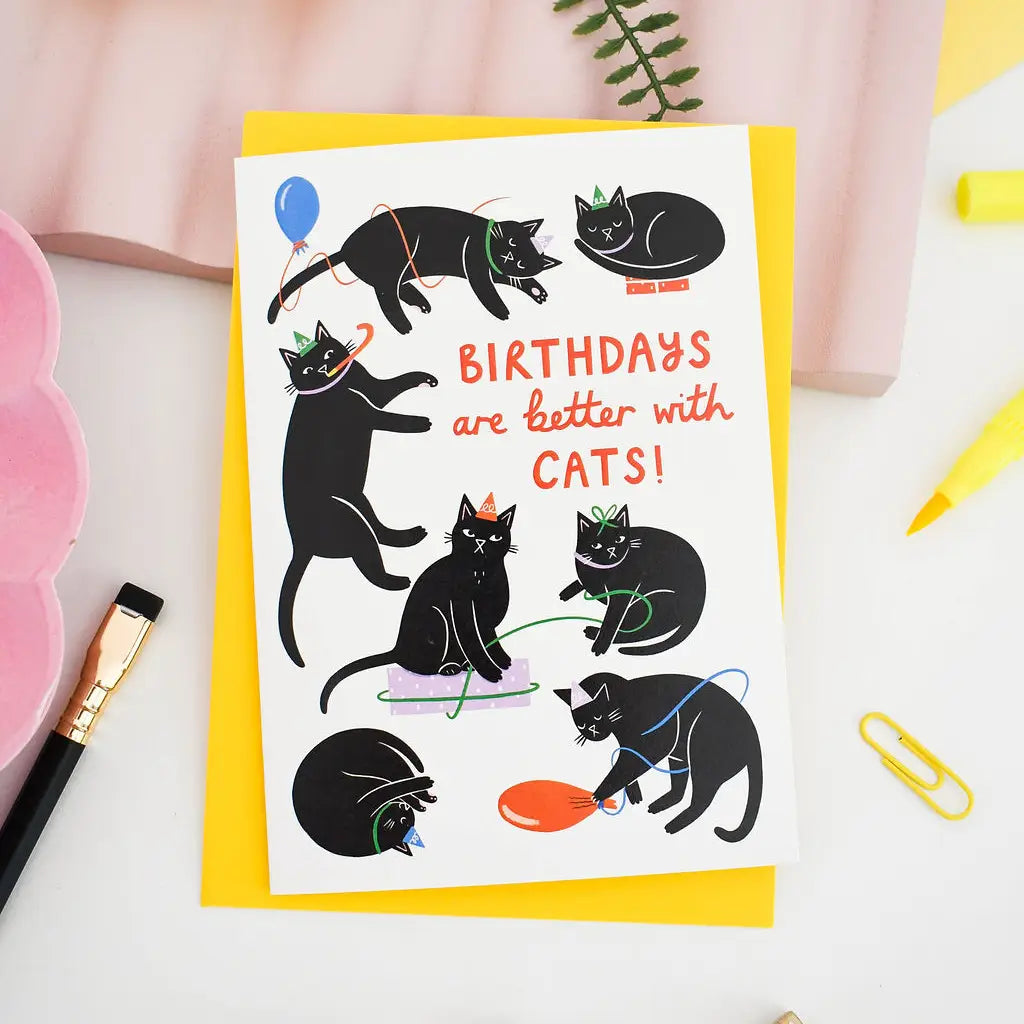 Better With Cats | Birthday Card