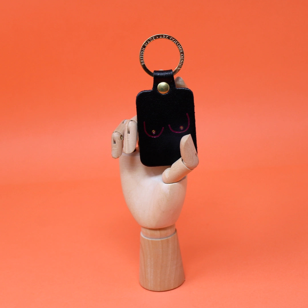 Boob Leather Keychain