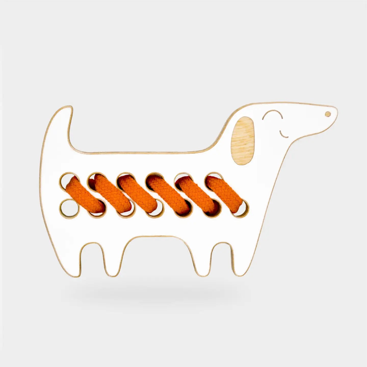 Small Wooden Lacing Toy | The Dachshund