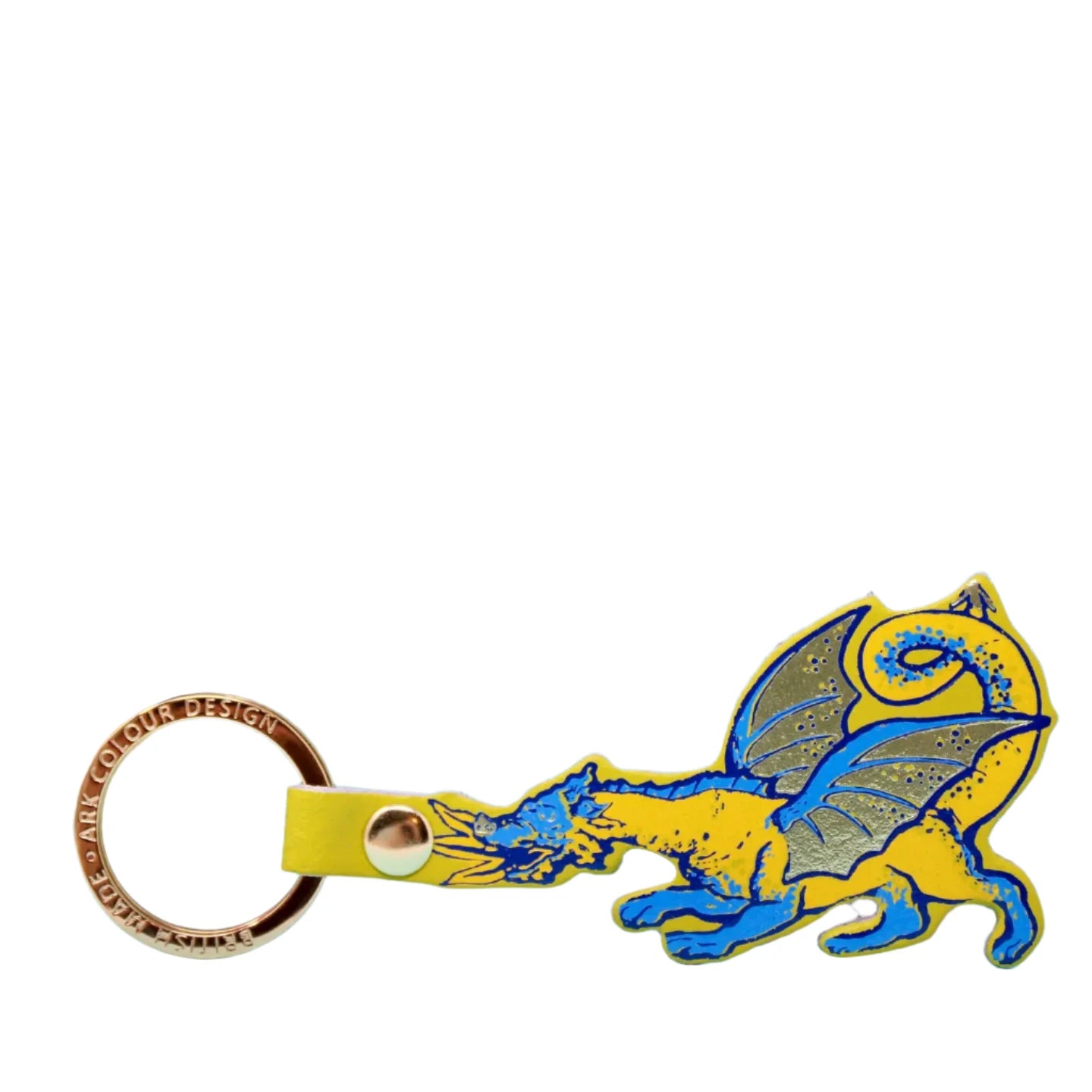 Dragon Leather Keychain | Acid Green