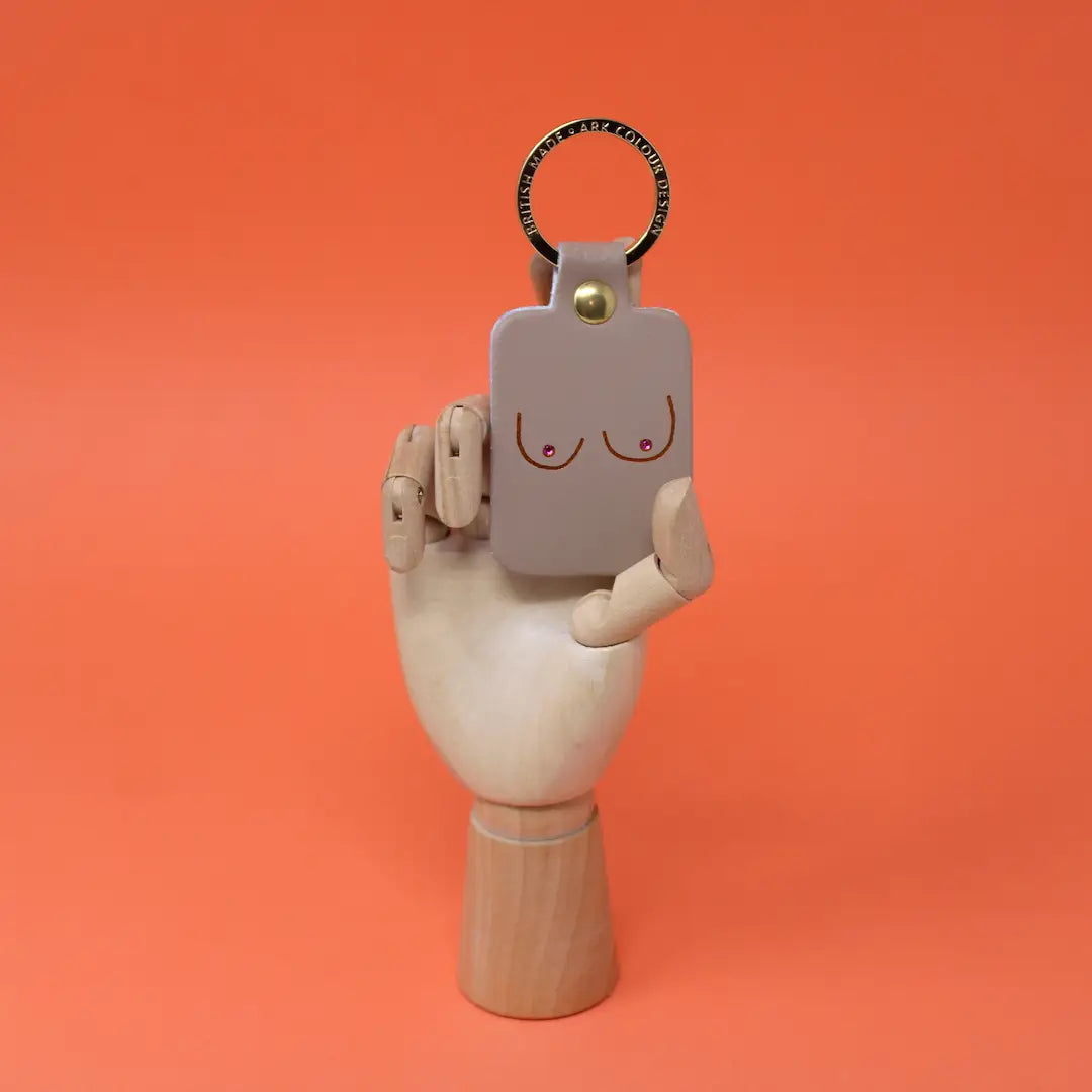 Boob Leather Keychain