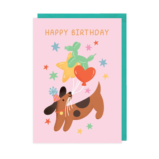 Dog + Balloons | Birthday Card