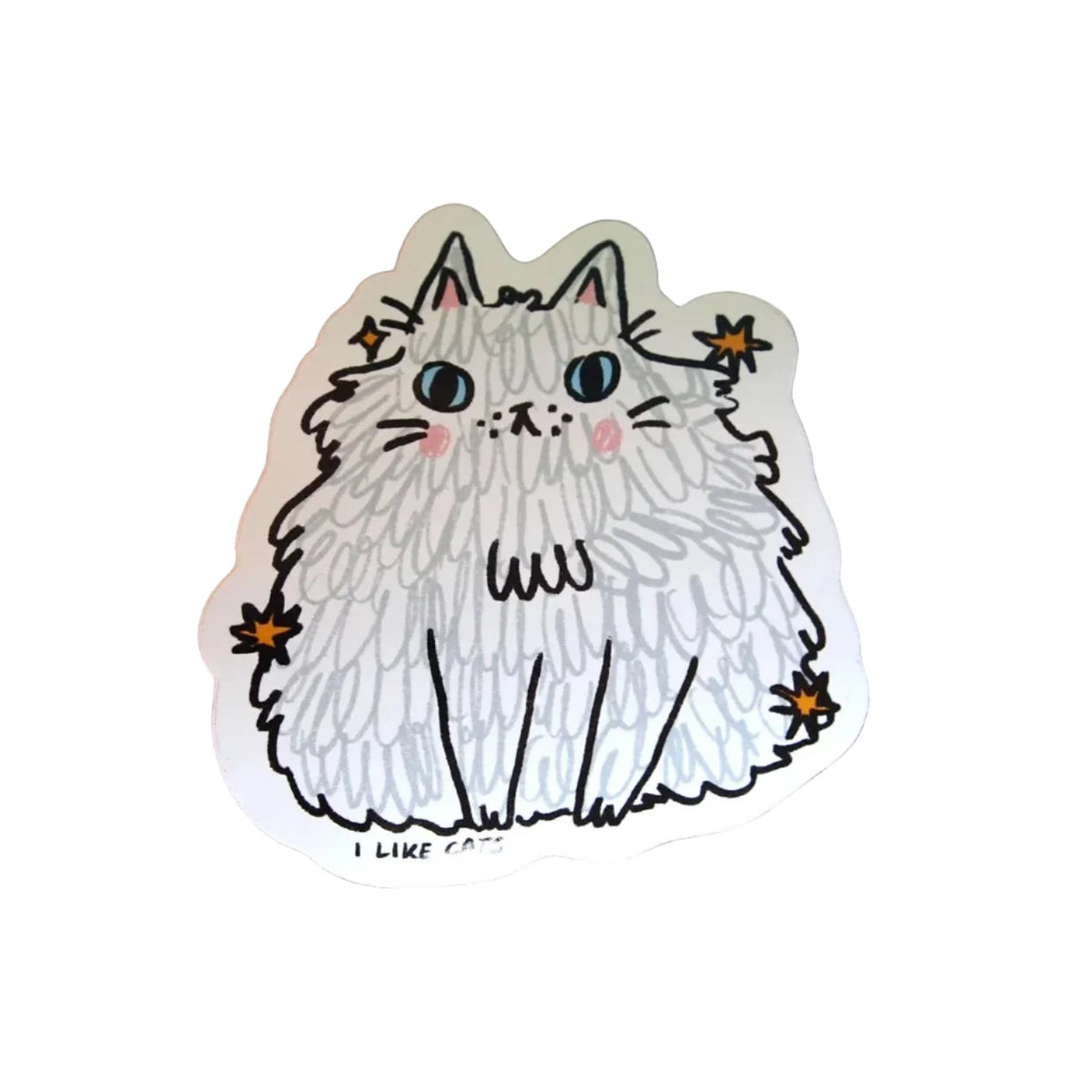 Fluffy Cat Sticker