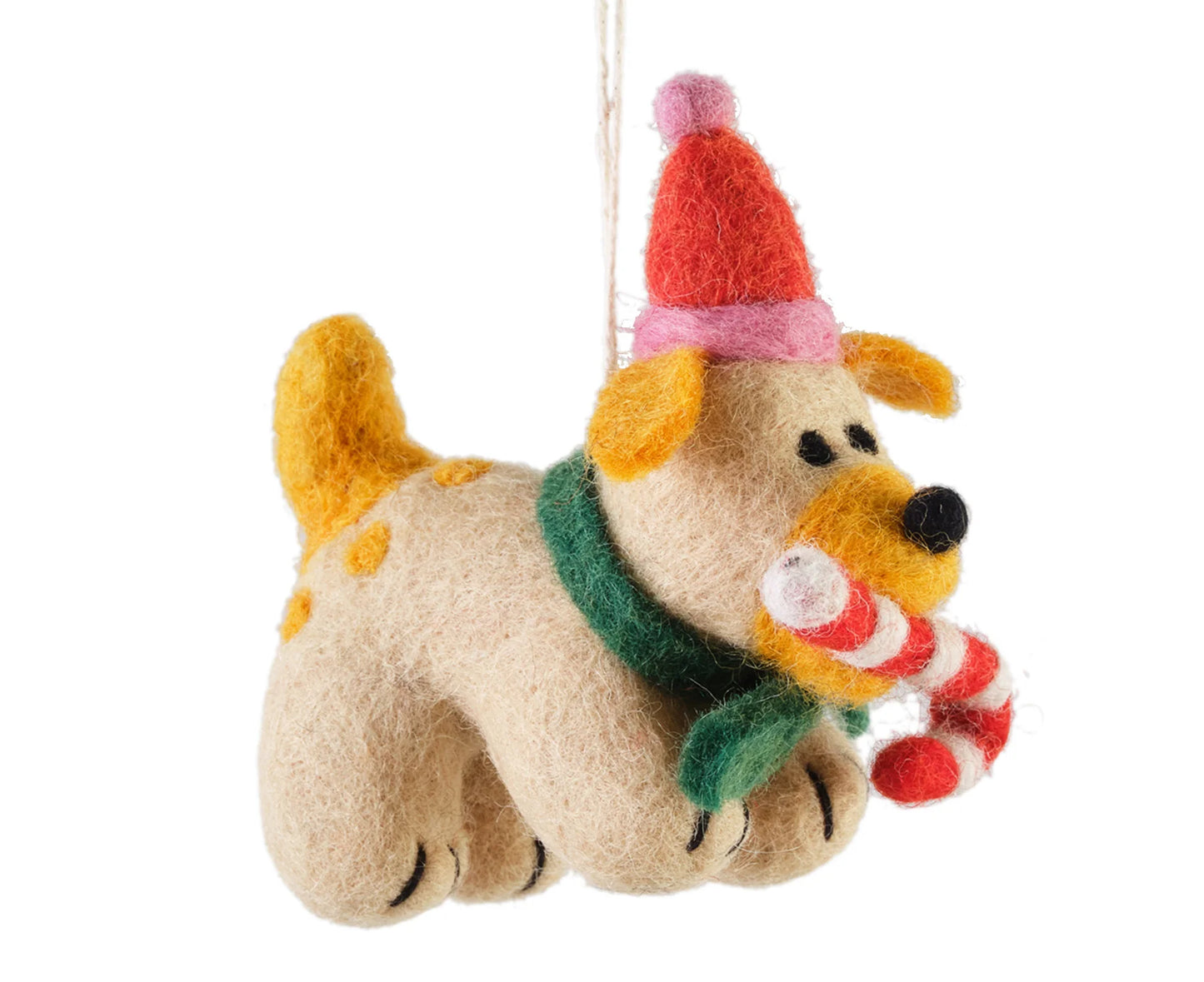 Felt Ornament | Martha Candy Cane Dog