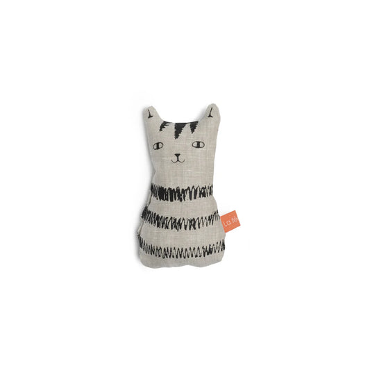 Leon the Cat Rattle | Grey Linen