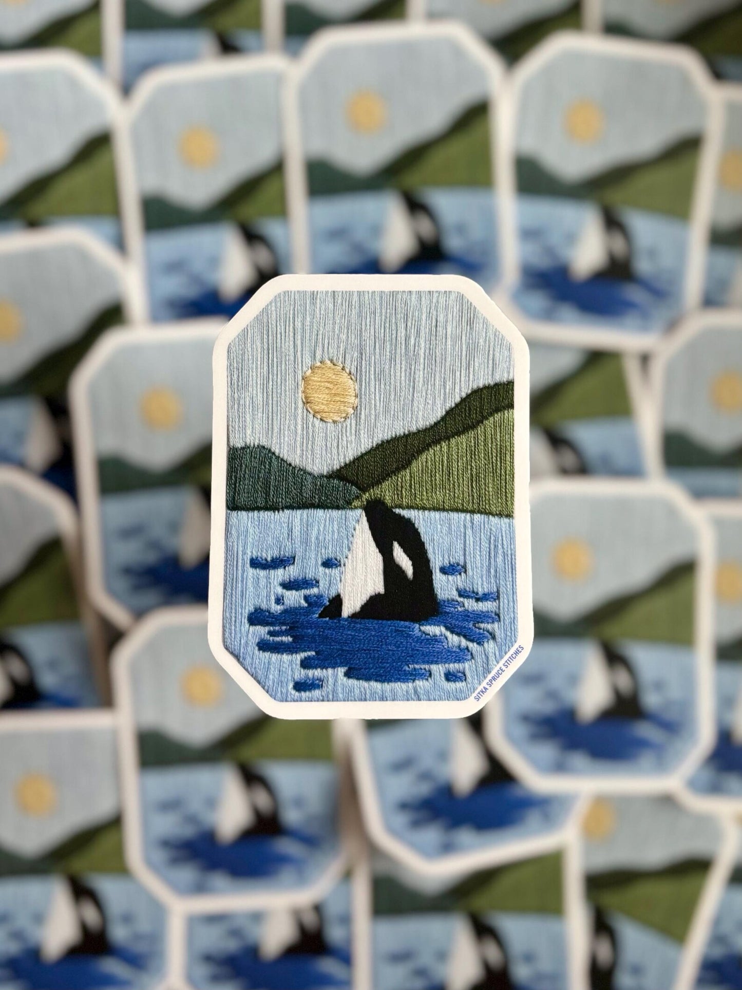 Breaching Orca Sticker
