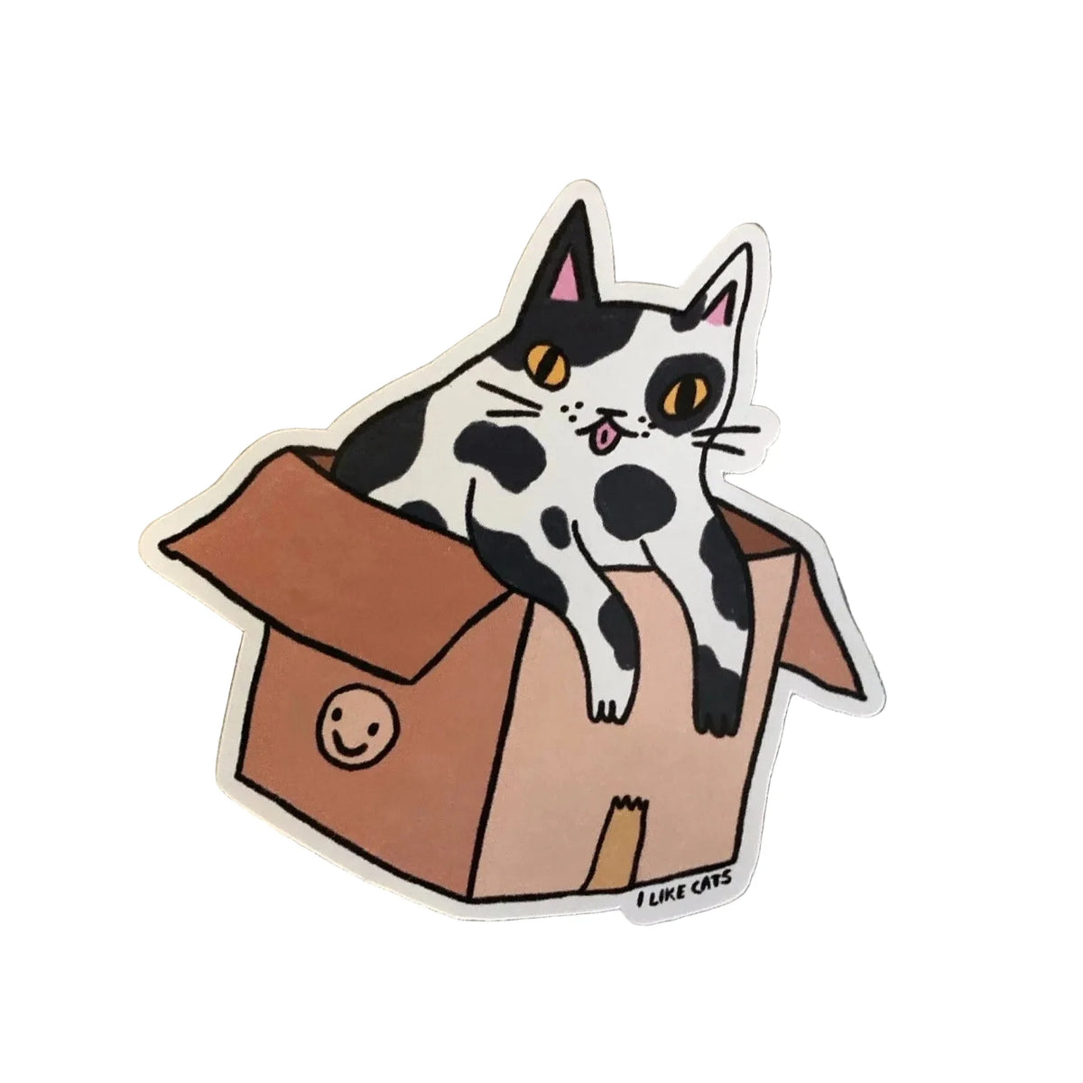 Cat in Box Sticker
